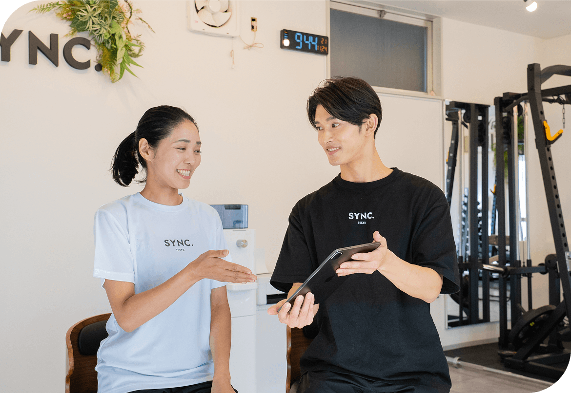 男性と女性のトレーニング画像